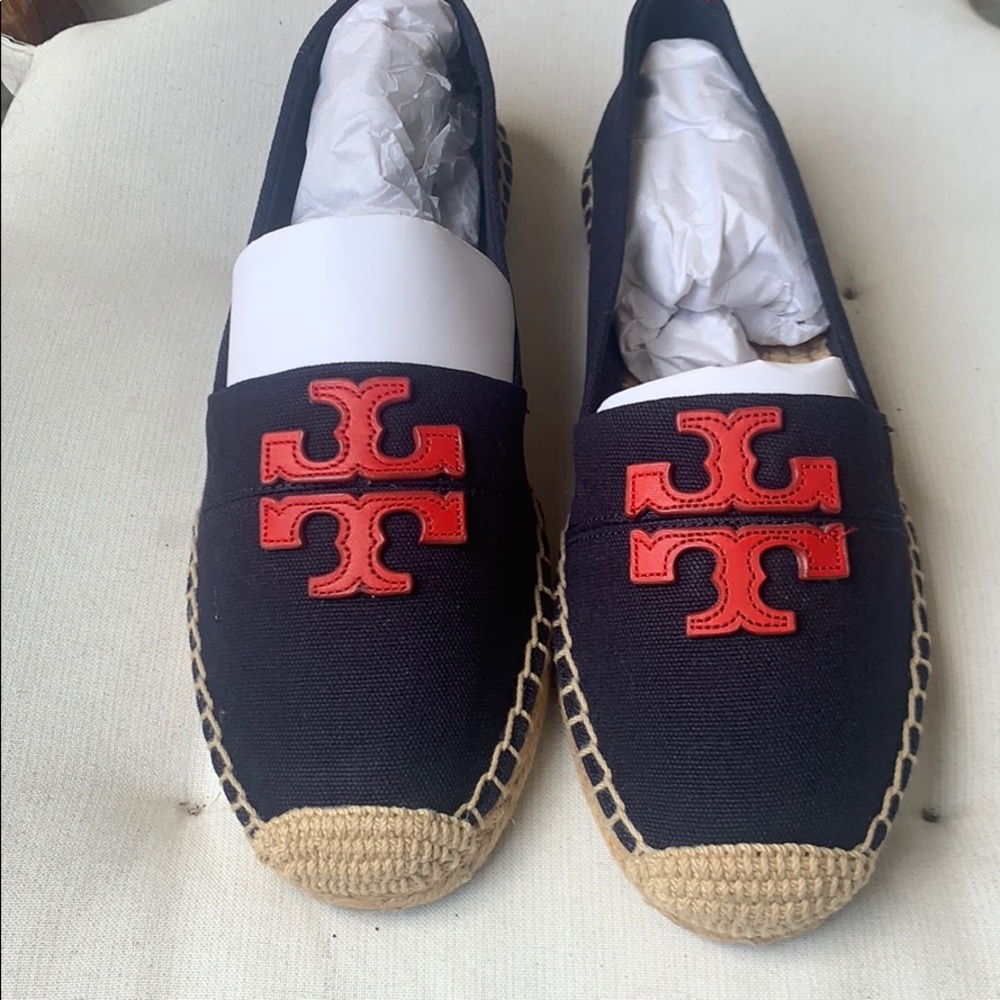Tory Burch Espadrilles Navy/Red NIB